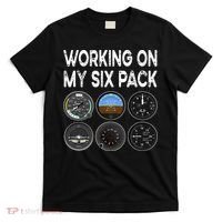 Six Pack Accessorie Pilot Aviation Flying Airplane T-Shirt thumb 0