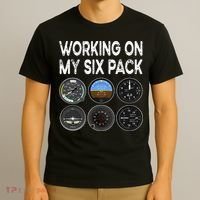Six Pack Accessorie Pilot Aviation Flying Airplane T-Shirt thumb 3