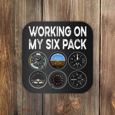 Six Pack Accessorie Pilot Aviation Flying Airplane Coaster
