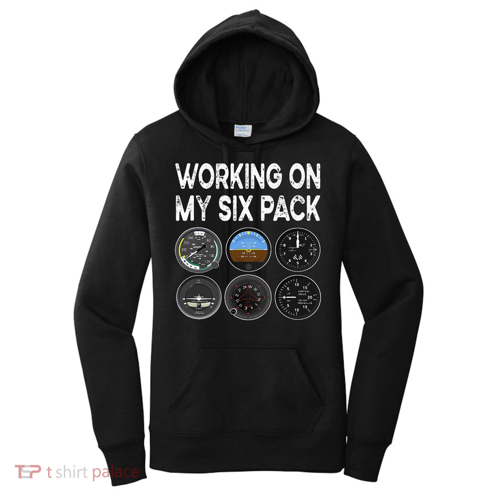 Six Pack Accessorie Pilot Aviation Flying Airplane Women's Hoodie