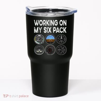 Six Pack Accessorie Pilot Aviation Flying Airplane Tumbler