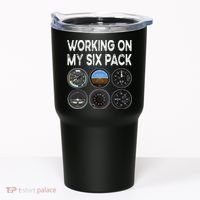 Six Pack Accessorie Pilot Aviation Flying Airplane Tumbler thumb 0