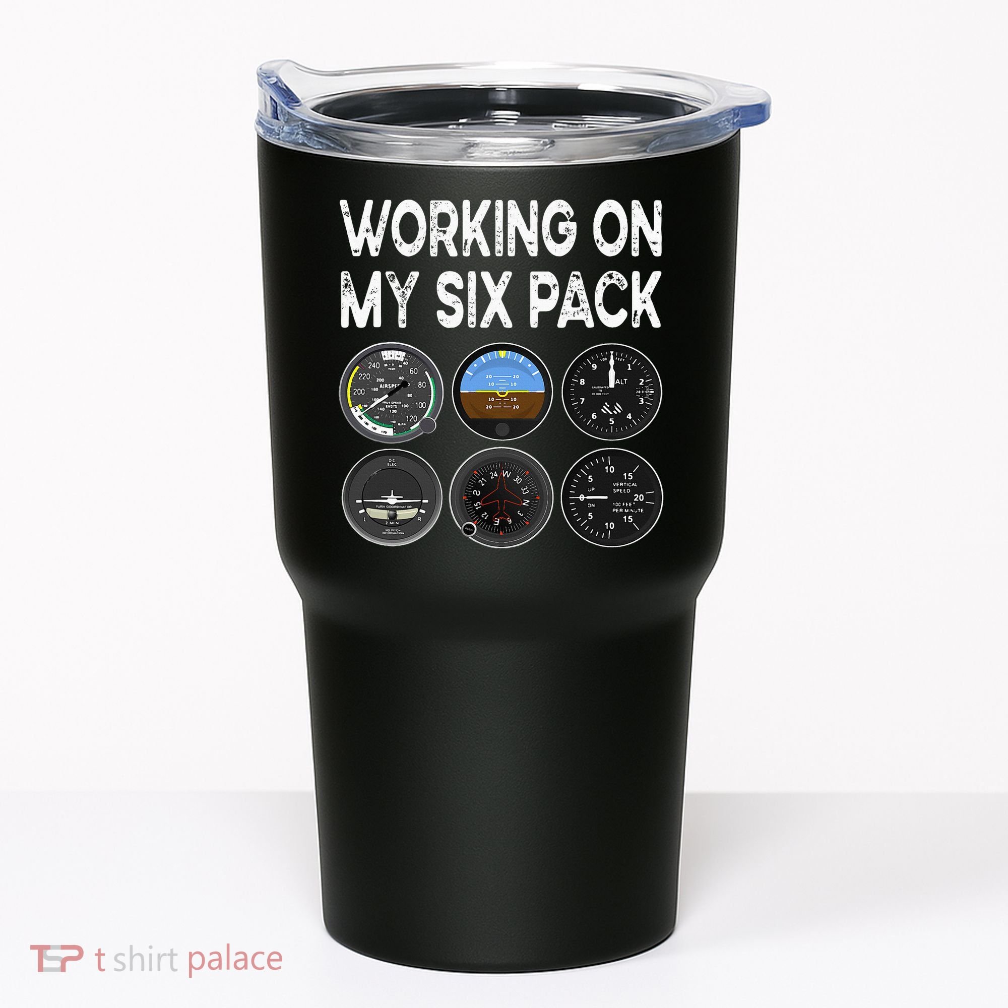 Six Pack Accessorie Pilot Aviation Flying Airplane Tumbler