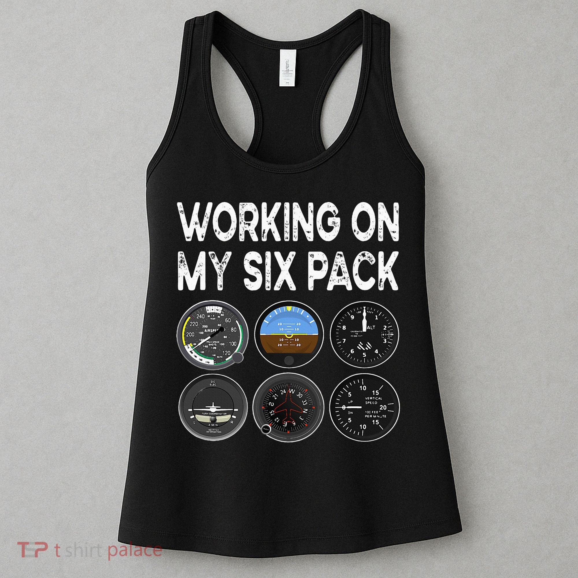 Six Pack Accessorie Pilot Aviation Flying Airplane Women's Tank Top