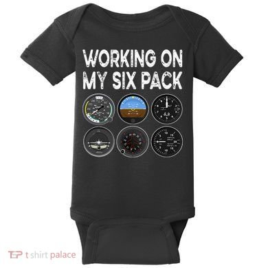 Six Pack Accessorie Pilot Aviation Flying Airplane Baby Bodysuit