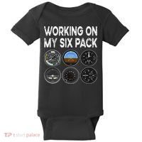 Six Pack Accessorie Pilot Aviation Flying Airplane Baby Bodysuit thumb 0