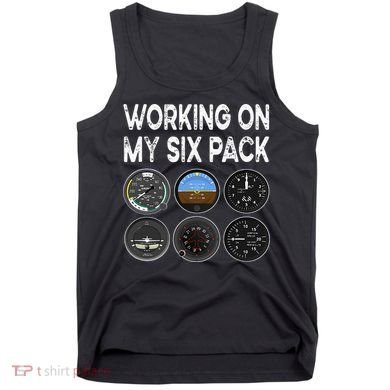 Six Pack Accessorie Pilot Aviation Flying Airplane Tank Top