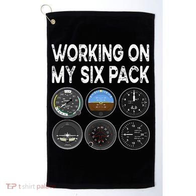 Six Pack Accessorie Pilot Aviation Flying Airplane Golf Towel