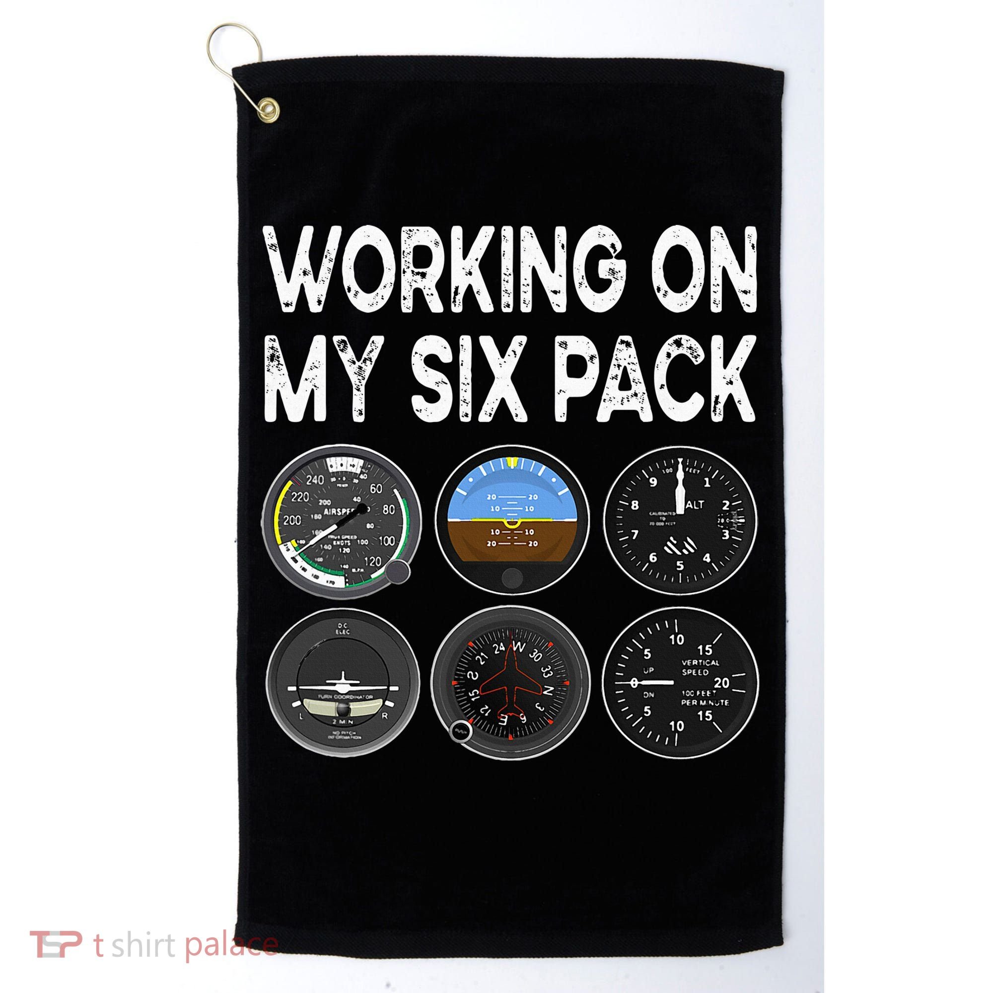 Six Pack Accessorie Pilot Aviation Flying Airplane Golf Towel