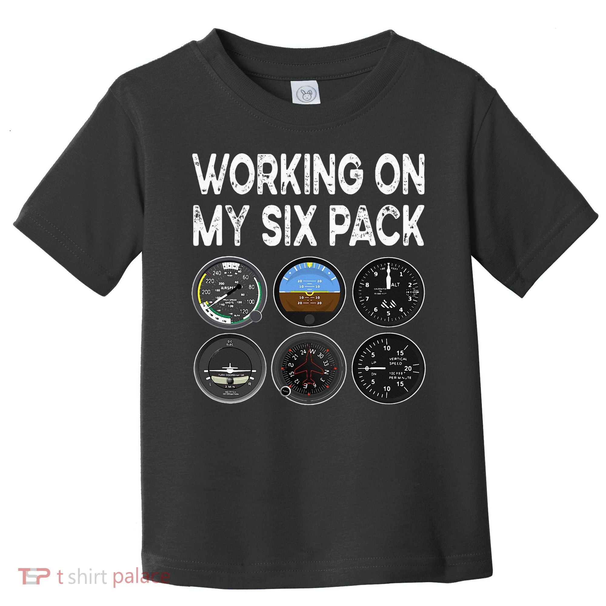 Six Pack Accessorie Pilot Aviation Flying Airplane Toddler T-Shirt