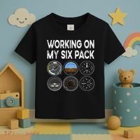Six Pack Accessorie Pilot Aviation Flying Airplane Toddler T-Shirt thumb 3