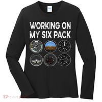 Six Pack Accessorie Pilot Aviation Flying Airplane Women's Long Sleeve Shirt thumb 0
