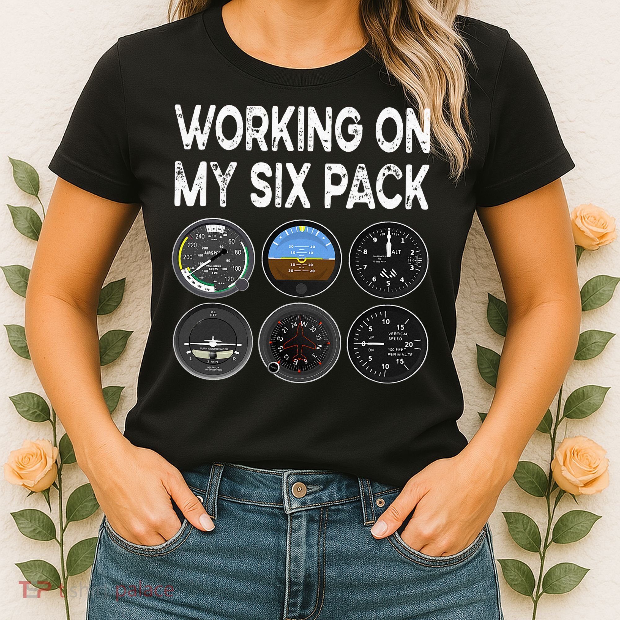 Six Pack Accessorie Pilot Aviation Flying Airplane Women's T-Shirt