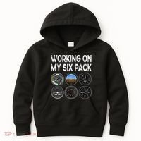 Six Pack Accessorie Pilot Aviation Flying Airplane Kids Hoodie thumb 0