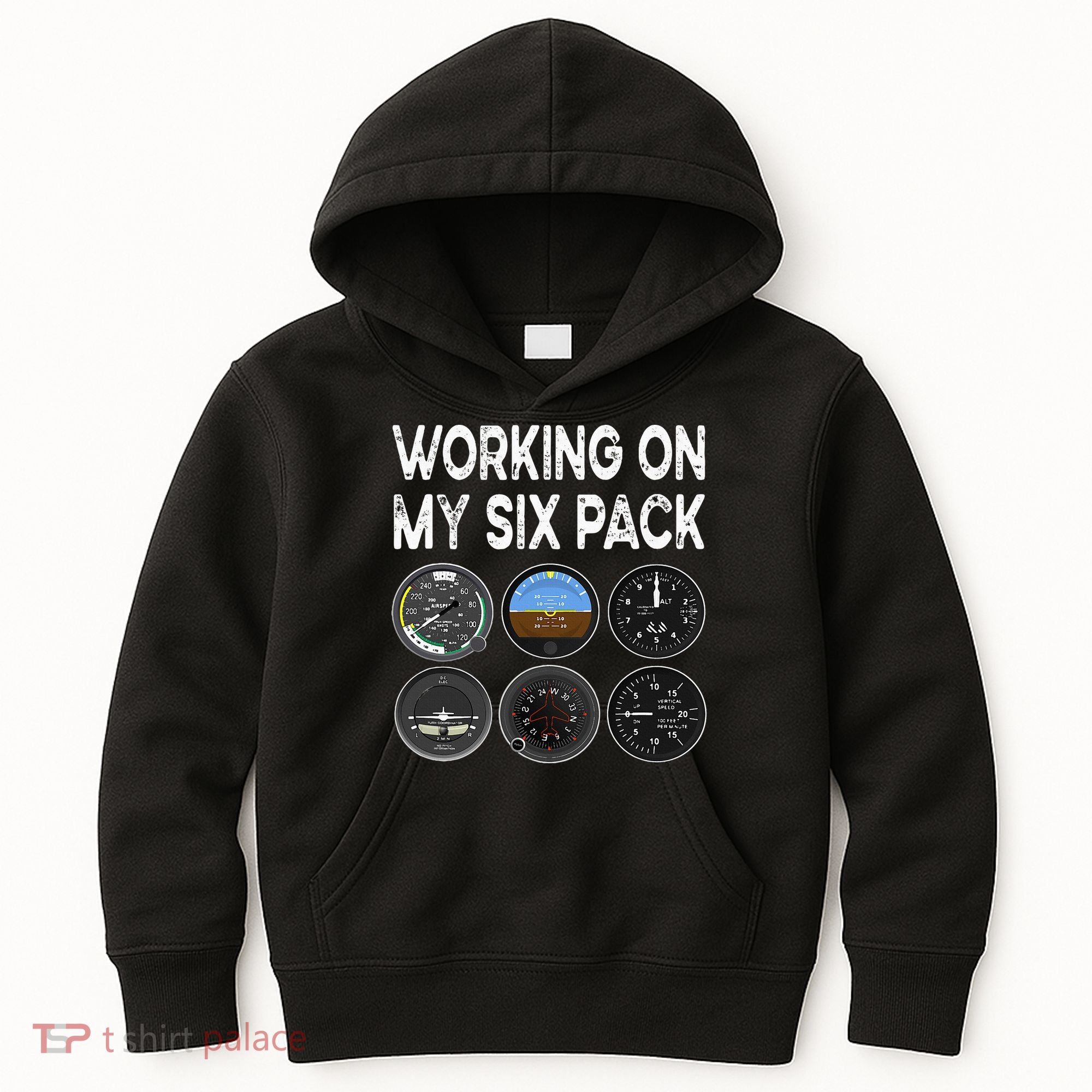 Six Pack Accessorie Pilot Aviation Flying Airplane Kids Hoodie