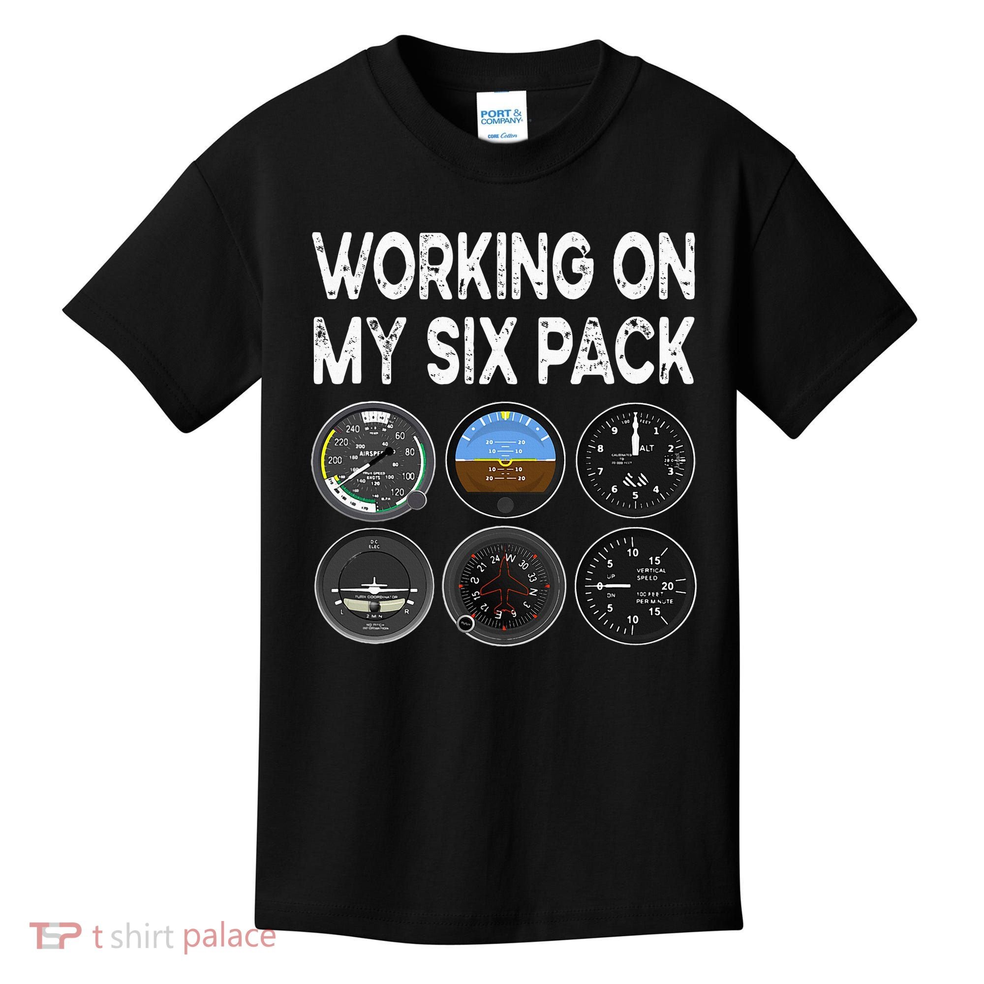 Six Pack Accessorie Pilot Aviation Flying Airplane Kids T-Shirt