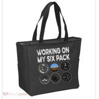 Six Pack Accessorie Pilot Aviation Flying Airplane Tote Bag thumb 2