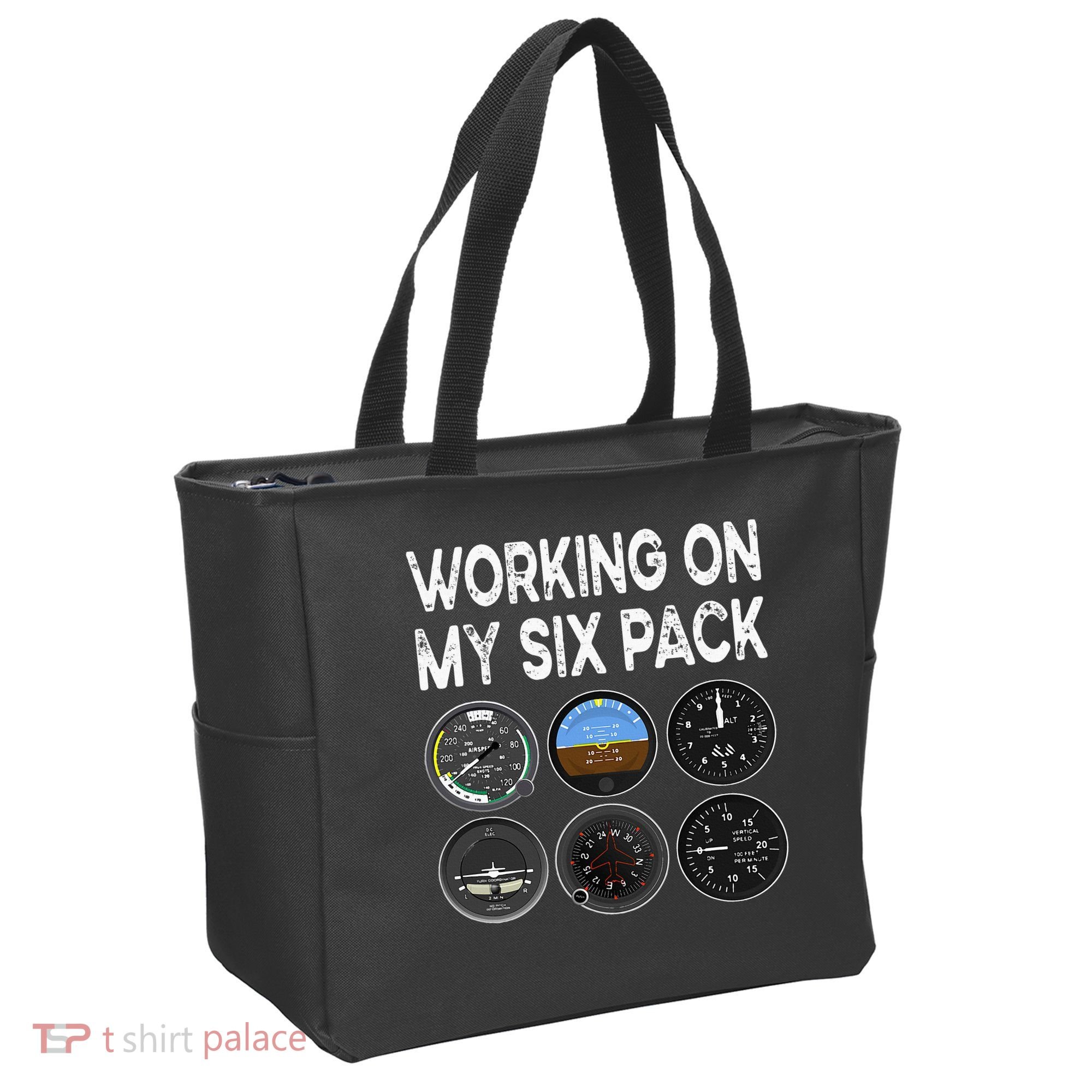 Six Pack Accessorie Pilot Aviation Flying Airplane Tote Bag
