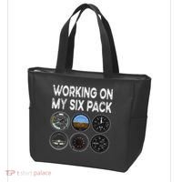 Six Pack Accessorie Pilot Aviation Flying Airplane Tote Bag thumb 3