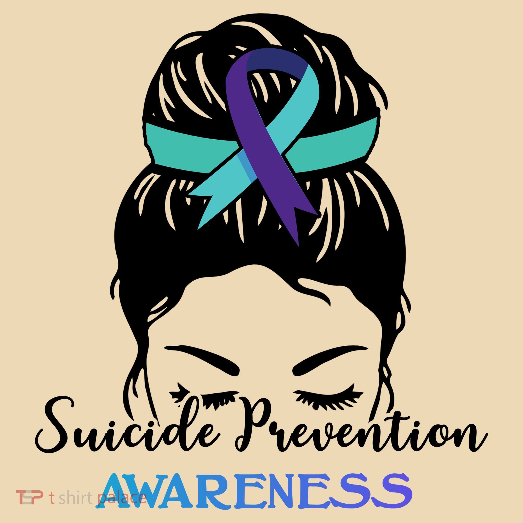 Suicide Prevention Awareness Hair Bun Ribbon Tote Bag