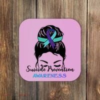 Suicide Prevention Awareness Hair Bun Ribbon Coaster thumb 0