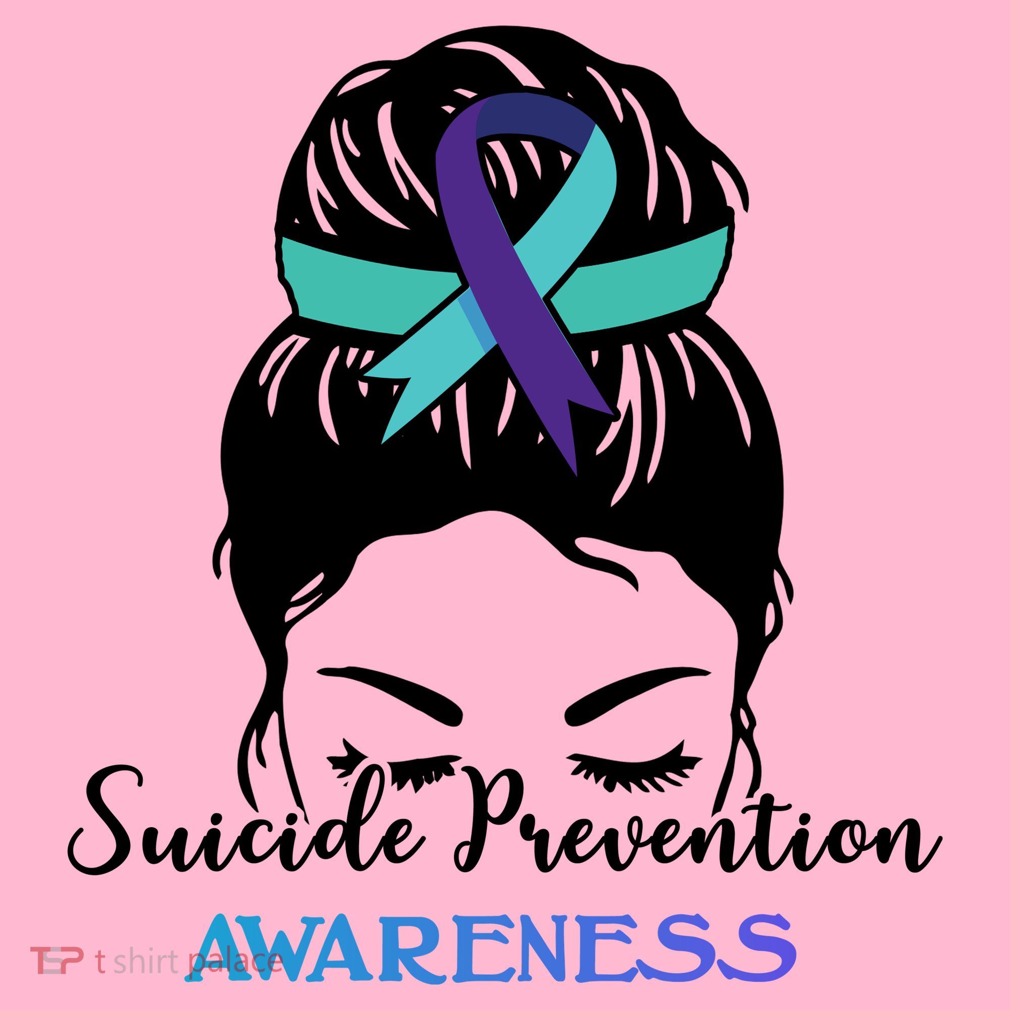 Suicide Prevention Awareness Hair Bun Ribbon Coaster