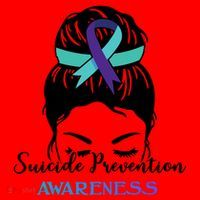 Suicide Prevention Awareness Hair Bun Ribbon Santa Hat thumb 1