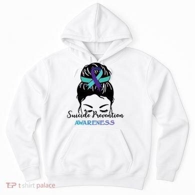Suicide Prevention Awareness Hair Bun Ribbon Hoodie