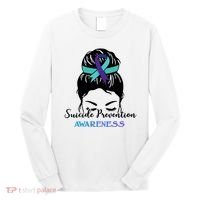 Suicide Prevention Awareness Hair Bun Ribbon Long Sleeve Shirt thumb 0