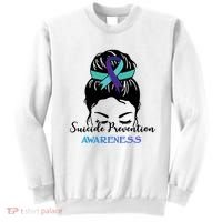 Suicide Prevention Awareness Hair Bun Ribbon Sweatshirt thumb 0