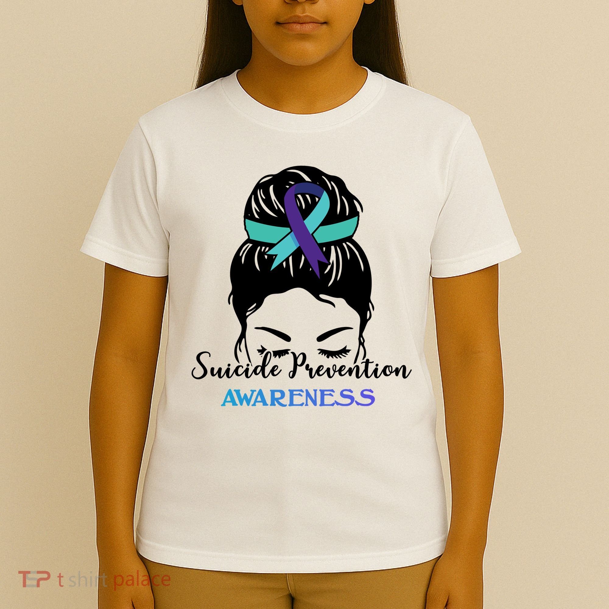 Suicide Prevention Awareness Hair Bun Ribbon T-Shirt