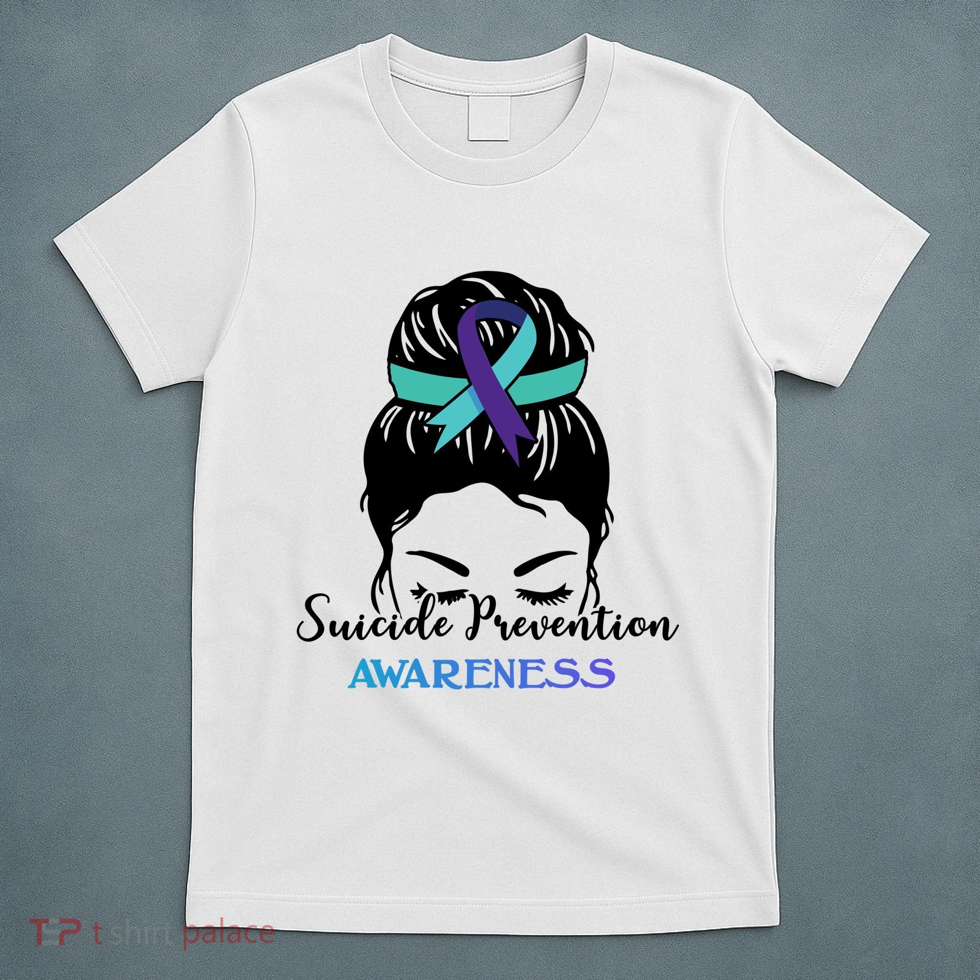 Suicide Prevention Awareness Hair Bun Ribbon T-Shirt
