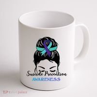 Suicide Prevention Awareness Hair Bun Ribbon Coffee Mug thumb 1