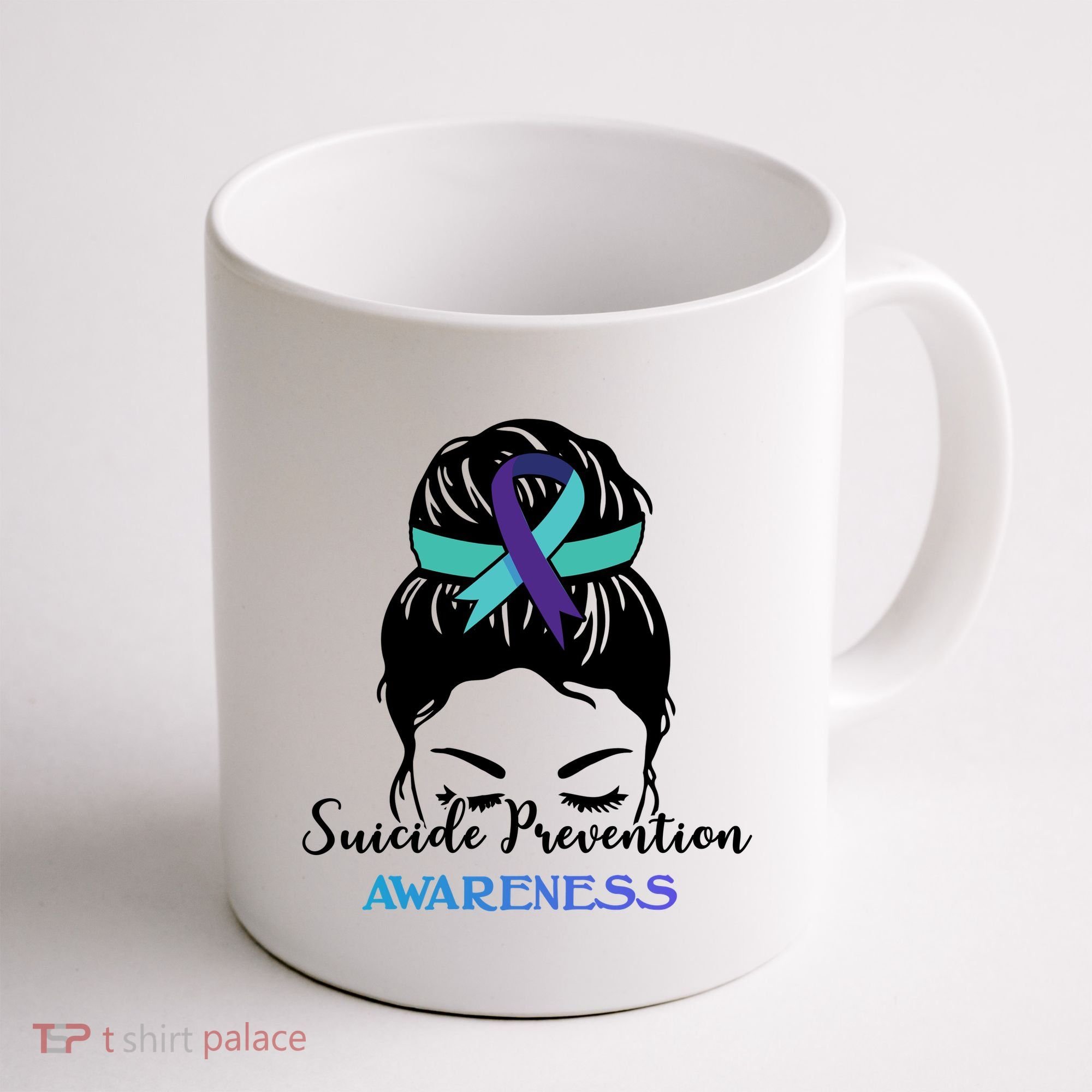 Suicide Prevention Awareness Hair Bun Ribbon Coffee Mug