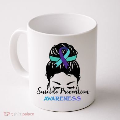 Suicide Prevention Awareness Hair Bun Ribbon Coffee Mug