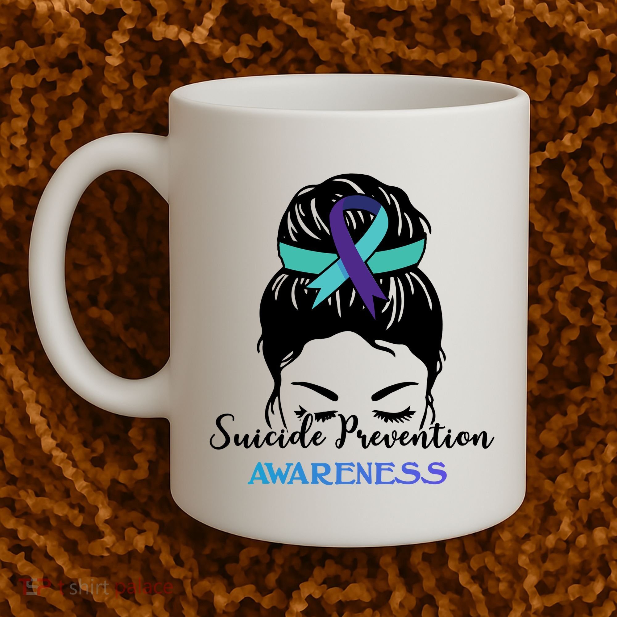 Suicide Prevention Awareness Hair Bun Ribbon Coffee Mug