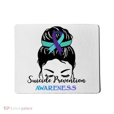 Suicide Prevention Awareness Hair Bun Ribbon Mousepad