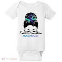 Suicide Prevention Awareness Hair Bun Ribbon Baby Bodysuit thumb 0