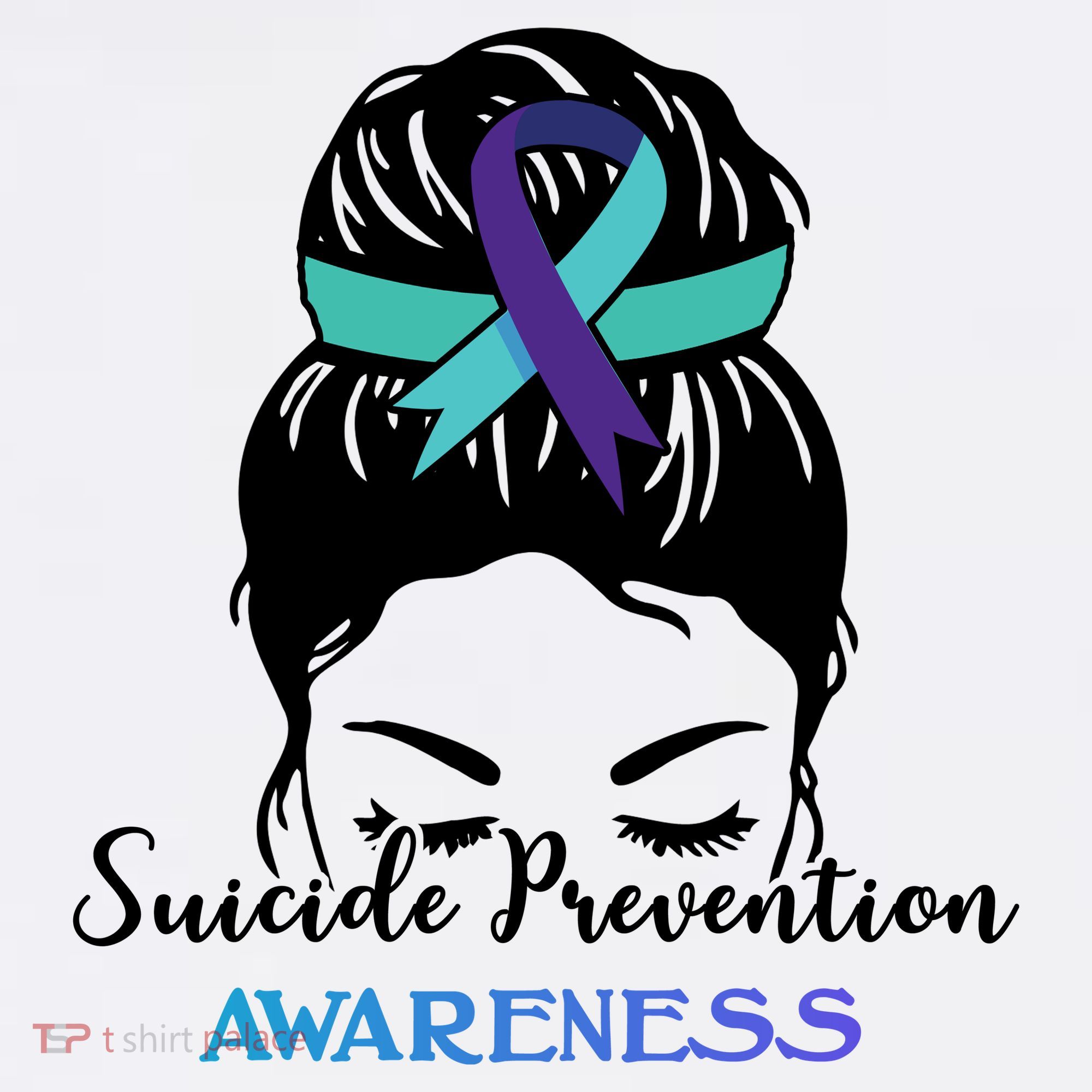Suicide Prevention Awareness Hair Bun Ribbon Baby Bodysuit