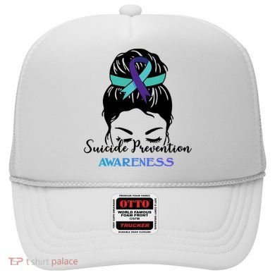 Suicide Prevention Awareness Hair Bun Ribbon Hat