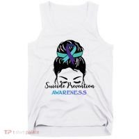 Suicide Prevention Awareness Hair Bun Ribbon Tank Top thumb 0
