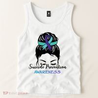 Suicide Prevention Awareness Hair Bun Ribbon Tank Top thumb 2