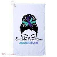 Suicide Prevention Awareness Hair Bun Ribbon Golf Towel thumb 0
