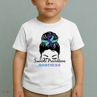Suicide Prevention Awareness Hair Bun Ribbon Toddler T-Shirt thumb 2