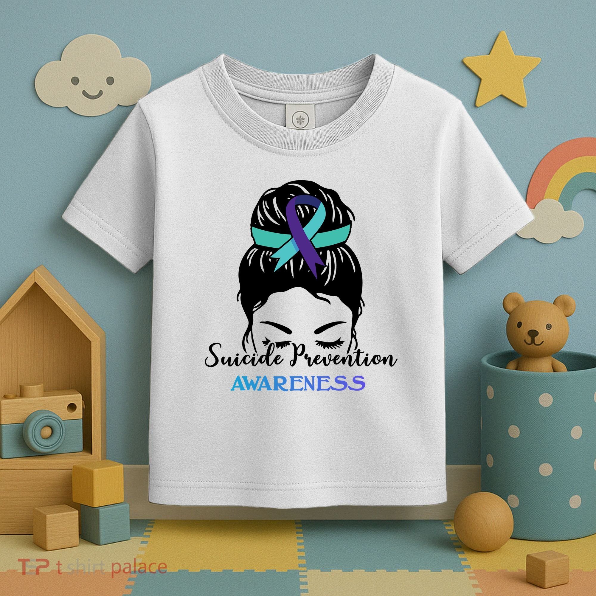 Suicide Prevention Awareness Hair Bun Ribbon Toddler T-Shirt