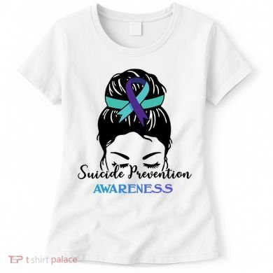 Suicide Prevention Awareness Hair Bun Ribbon Women's T-Shirt