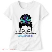 Suicide Prevention Awareness Hair Bun Ribbon Women's T-Shirt thumb 0