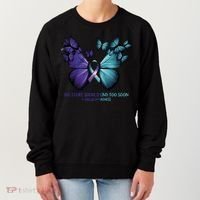 Suicide Prevention Awareness Butterfly No Story Should End Too Soon Women's Sweatshirt thumb 0