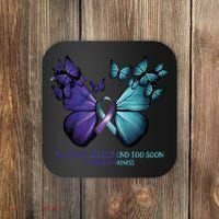 Suicide Prevention Awareness Butterfly No Story Should End Too Soon Coaster thumb 0