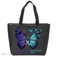 Suicide Prevention Awareness Butterfly No Story Should End Too Soon Tote Bag thumb 0